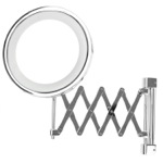 Windisch 99158 Wall Mounted Extendable Lighted 3x or 5x Brass Magnifying Mirror